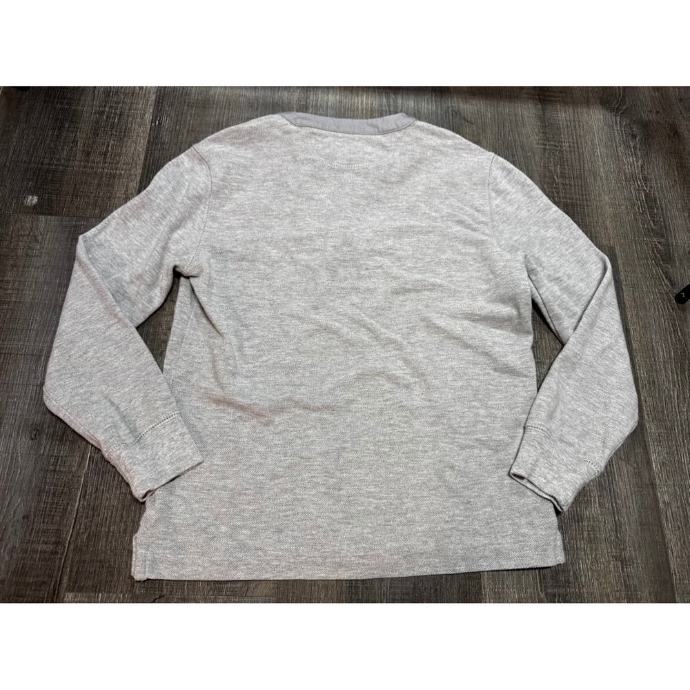 Polo Ralph Lauren Boys Gray Long Sleeve Henley Shirt Size 7 Cotton Pony Logo - Picture 3 of 3
